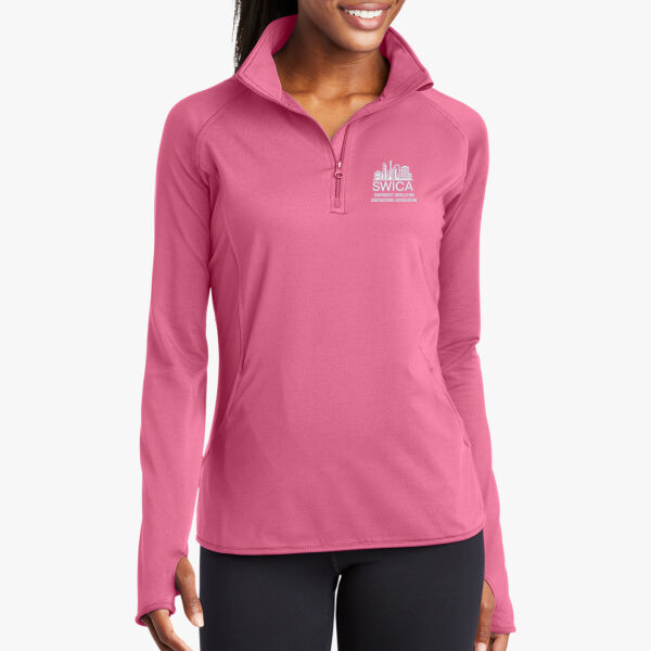 Sport-Tek® Women's Sport-Wick® Stretch 1/4-Zip Pullover Thumbnail